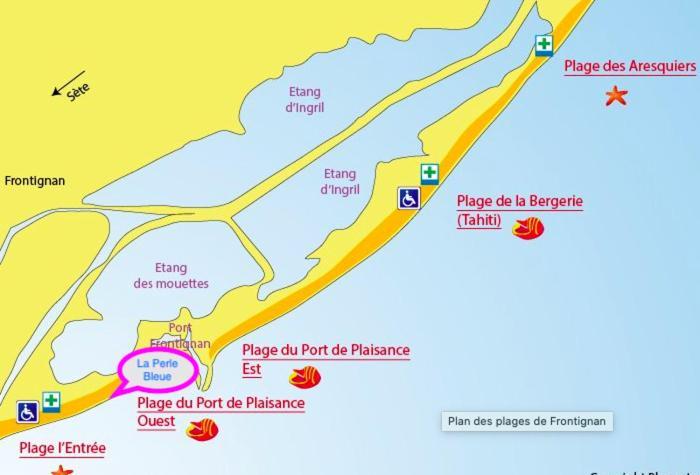 פרונטיניאן La Perle Bleue, 100 M De La Plage, Parking, Wifi מראה חיצוני תמונה